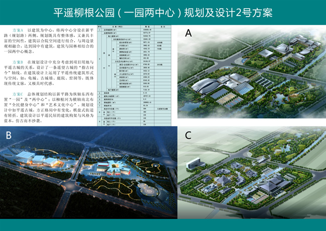 平遥柳根公园(一园两中心)规划及设计